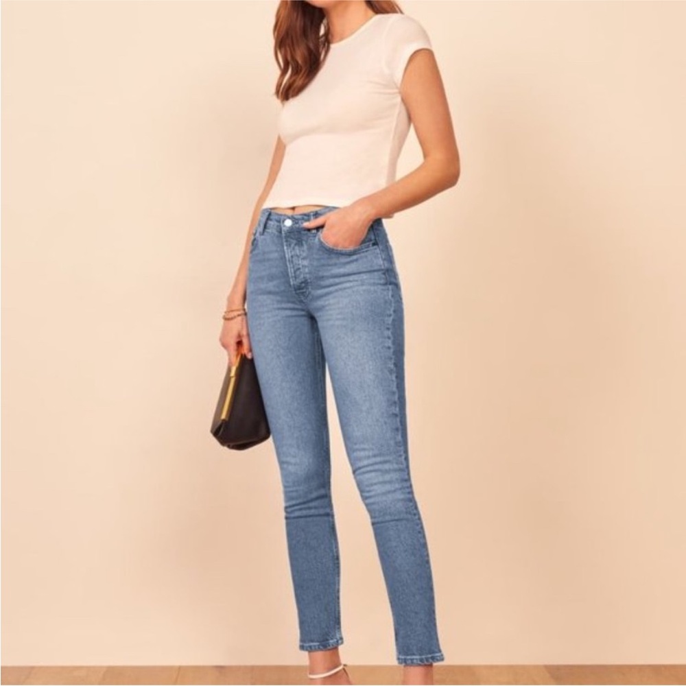 Reformation Button Fly Skinny Jeans